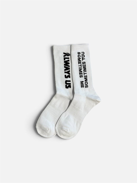 White Crew Sock