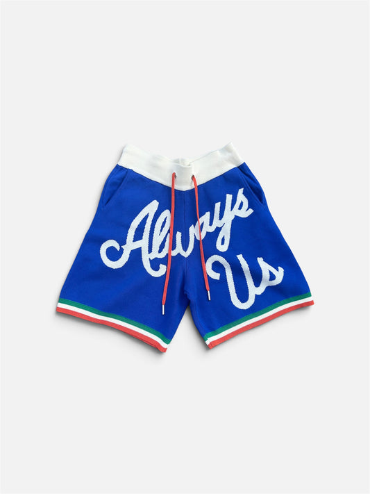 Knitted Shorts - Blue