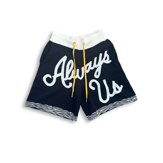 Black Knitted Shorts